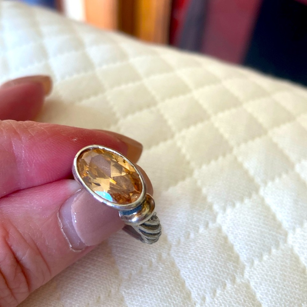 Citrine costume jewelry ring